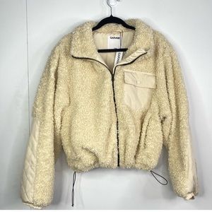 NWT Garage Cream Fluffy Teddy Jacket Coat Size XL